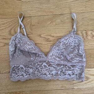 Nude Lace Longline Bralette